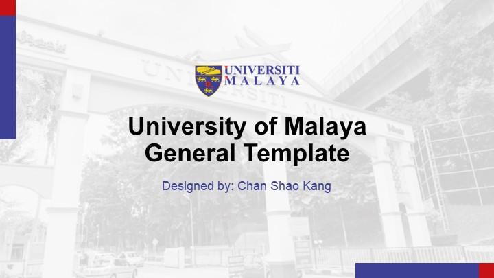 马来亚大学通用答辩PPT模板